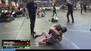 72 lbs Cons. Round 4 - Dillon Cass, U.P. Power Wrestling vs Joshua Wirth, Evart Youth Wrestling