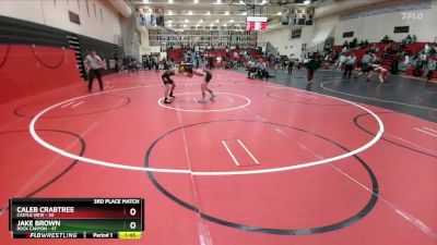 126 lbs 3rd Place Match - Jake Brown, Rock Canyon vs Caleb Crabtree, Castle View