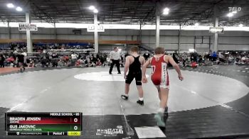 85 lbs Cons. Round 4 - Gus Jakovac, Homedale Middle School vs Braden Jensen, Jerome