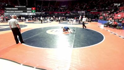 3A 144 lbs Champ. Round 1 - Brayden Swanson, Oswego (H.S.) vs Ethan Banda, Mundelein (H.S.)