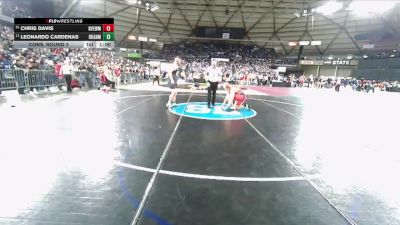 Boys 1B/2B 285 Cons. Round 2 - Leonardo Cardenas, Okanogan vs Chris Davis, River View