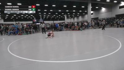 132 lbs Cons. Sub-rd Of 16 - Gabriel Serros, Volcano Vista High School Wrestling vs Camdon Kunkel, Missouri