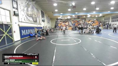 175 lbs Cons. Round 6 - Brando MosQueda, Servite vs Jack Riggs, Calvary Chapel (Santa Ana)