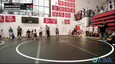 55 lbs Quarterfinal - Owen De Los Reyes, WTC vs Giovanni Gonzales, Standfast