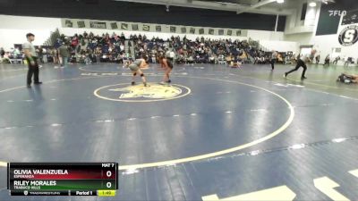 105 lbs Quarterfinal - Riley Morales, Trabuco Hills vs Olivia Valenzuela, Esperanza