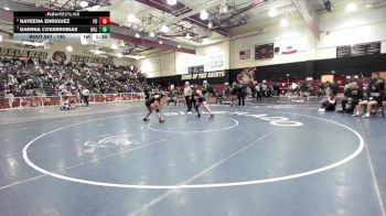 140 lbs Quarterfinal - Daenna Covarrubias, Walnut vs Naveena Enriquez, Palm Desert