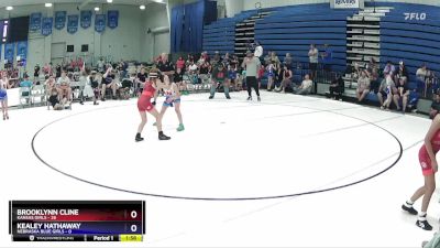 75 lbs Round 2 (6 Team) - Kealey Hathaway, Nebraska Blue Girls vs Brooklynn Cline, Kansas Girls