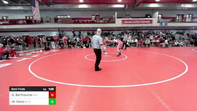 195 lbs Semifinal - Greg Berthiaume, North Attleborough vs Matthew Donis, Milford