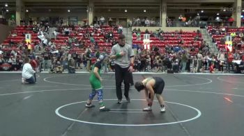 90 lbs Round 2 - Cooper Van Praag, Derby Wrestling Club vs Levi Yundt, Ponca City Wildcat Wrestling C