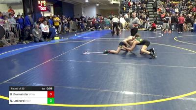 96 lbs Round Of 32 - Brooks Burmeister, Penn Trafford vs Noah Lockard, Westshore W.C.