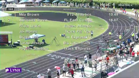Youth Girls' 100m, Semi-Finals 5 - Age 8