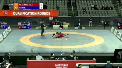 74 kg Qualification - David Carr, USA vs Aliakbar Fazli, IRI