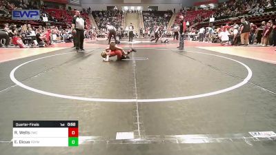 46 lbs Quarterfinal - River Wells, Claremore Wrestling Club vs Eli Dicus, Fort Gibson Youth Wrestling