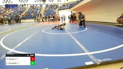 52 lbs Rr Rnd 3 - Hayden Gregory, Tulsa Blue T Panthers vs Emma Campbell, Claremore Wrestling Club