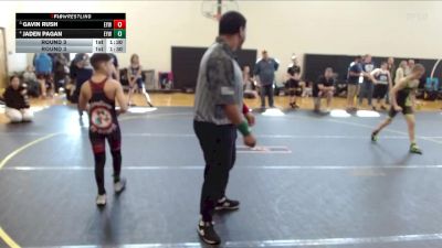 95 lbs Round 3 - Gavin Rush, KC Elite Training Center vs Jaden Pagan, Mighty Warriors Wrestling Acad