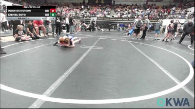 76 lbs Rr Rnd 4 - Owen Batterton, Unattached vs Ezekiel Boyd, Harrah Little League Wrestling