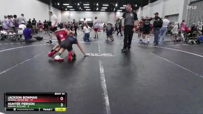 96 lbs Round 7 (10 Team) - Hunter Pierson, Indiana Outlaws vs Jackson Bowman, Georgia United Red