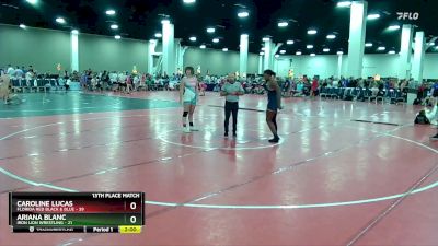 170 lbs Placement (16 Team) - Ariana Blanc, Iron Lion Wrestling vs Caroline Lucas, Florida Red Black & Blue