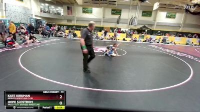 91 lbs Round 2 - Hope Sjostrom, Valley City Express Wrestling vs Kate Kirkman, Heights Wrestling Club