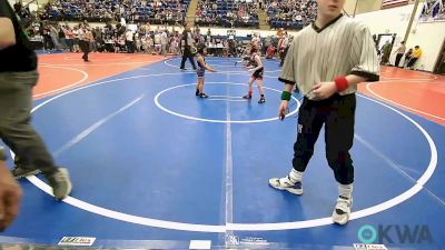 55 lbs Round Of 16 - Madden Wellman, Poteau Youth Wrestling Academy vs Grayson Paugh, Miami Takedown Club