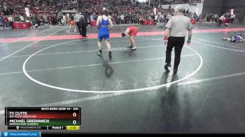 210 lbs Cons. Round 2 - Michael Greenwich, Germantown Hornets vs Ty Cutts, IGH Youth Wrestling
