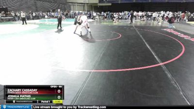 86 lbs Quarterfinal - Joshua Mathis, Moses Lake Wrestling Club vs Zachary Cassaday, Fitness Quest Wrestling Club