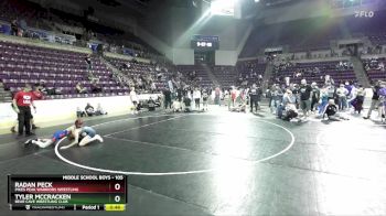 105 lbs Semifinal - Radan Peck, Pikes Peak Warriors Wrestling vs Tyler McCracken, Bear Cave Wrestling Club