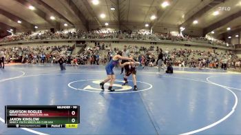 90 lbs Cons. Round 4 - Jaxon Kinslow, Seneca Youth Wrestling Club-AAA vs Grayson Rogles, Rogue Warrior Wrestling-AAA