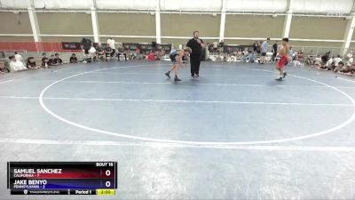 100 lbs Placement Matches (8 Team) - Samuel Sanchez, California vs Jake Benyo, Pennsylvania