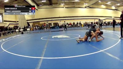 117 lbs Champ. Round 1 - Emily Leeseberg, John Carroll University vs Averi Colella, Purdue University Club