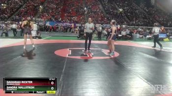 G 152 lbs Quarterfinal - Sandra Wallstrom, Bonneville vs Savannah Rickter, Bonners Ferry