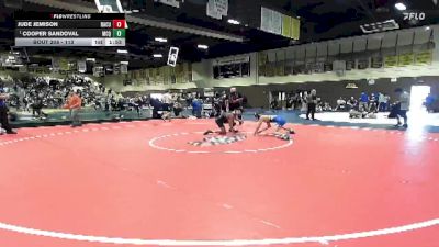 113 lbs Champ. Round 2 - Cooper Sandoval, McQueen vs Jude Jemison, Rancho Cucamonga