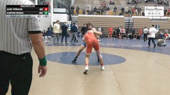 141 lbs 3rd Place - Alec Peralta, Southern Illinois vs Carter Nogle, Air Force