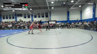 285 lbs 7th Place - Sam St. Peter, Monument Mountain vs Cody Hill, North Attleborough