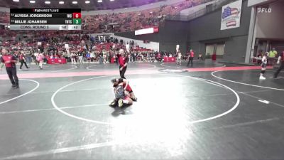85 lbs Cons. Round 5 - Millie Johansen, Team Nazar Training Center vs Alyssa Jorgenson, Iowa-Grant Wrestling Club