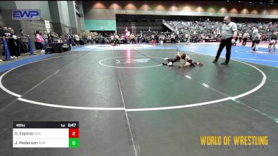 49 lbs Consi Of 8 #2 - Dayvion Espino, Oakdale vs Jack Pederson, Summit Wrestling Academy