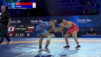 57 kg Round Of 16 - Toshiya Abe, Japan vs Mikyay Naim, Bulgaria