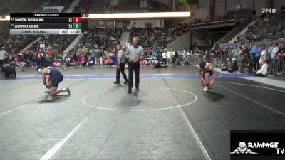 150 lbs Cons. Round 2 - Jaxon Henman, Ellis Kids vs Austin Liles, The Herd