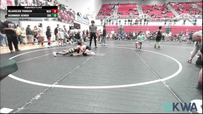 62 lbs Rr Rnd 2 - Blakelee Vinson, Weatherford Youth Wrestling vs Summer Jones, Cowboy Wrestling Club