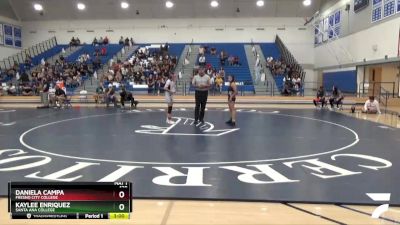 128 lbs Quarterfinal - Kaylee Enriquez, Santa Ana College vs Daniela Campa, Fresno City College