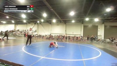 62 lbs Quarterfinal - Luis Andrade, Wright Wr Ac vs Brax Peterson, Athlos Wrestling