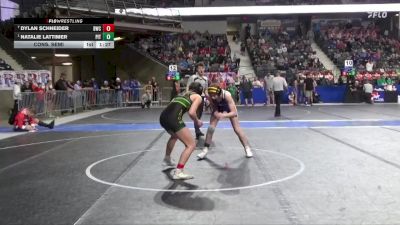 120 lbs Cons. Semi - Natalie Lattimer, Pittsburg vs Dylan Schneider, Bobcat Wrestling Club