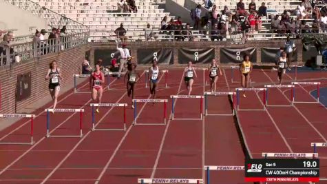 Watch College Women's 400m Hurdles (Event 201) Heat 5 At 2026 Penn Relays