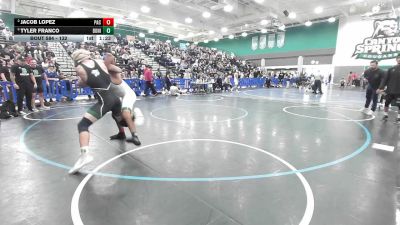 132 lbs Semifinal - Tyler Franco, Bonita vs Jacob Lopez, Pacifica/Oxnard
