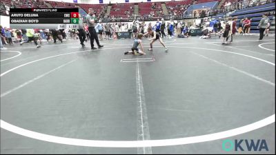 52-55 lbs Quarterfinal - Aruto DELUNA, CacheWrestlingClub vs Obadiah Boyd, Harrah