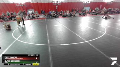 145 lbs Semifinal - Troy Doroff, Edina Wrestling Association vs Blake Johnson, Iowa