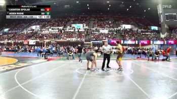 AA - 132 lbs Champ. Round 1 - Cashton Spolar, Helena Capital vs Aiden Rudie, Billings West