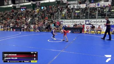 49 lbs Quarterfinal - Roy Dschaak, AK vs Mason Miller, IA