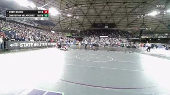 Boys 1B/2B 157 Cons. Round 2 - Cody Olson, Cle Elum vs Chrystian Velasquez, Mabton