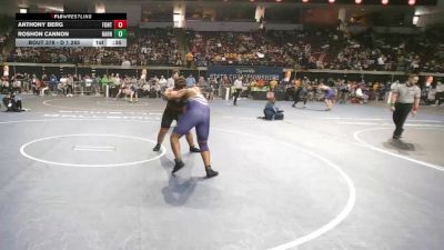 D 1 285 lbs Cons. Round 1 - Roshon Cannon, Hahnville vs Anthony Berg, Fontainebleau